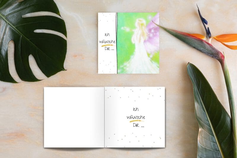 Geschenk Buch für einen besonderen Menschen "Ich wünsche Dir..." Schutzengel Büchlein 10x10cm – Bild 3