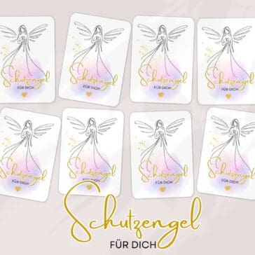 Schutzengel Geschenk - 8er Karten Set- Liebevoller Spruch auf Karte