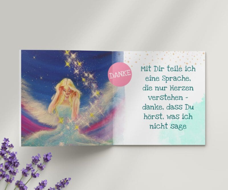 Engel Büchlein "Danke" liebevolles Dankeschön Geschenk für Wertschätzung – Bild 5