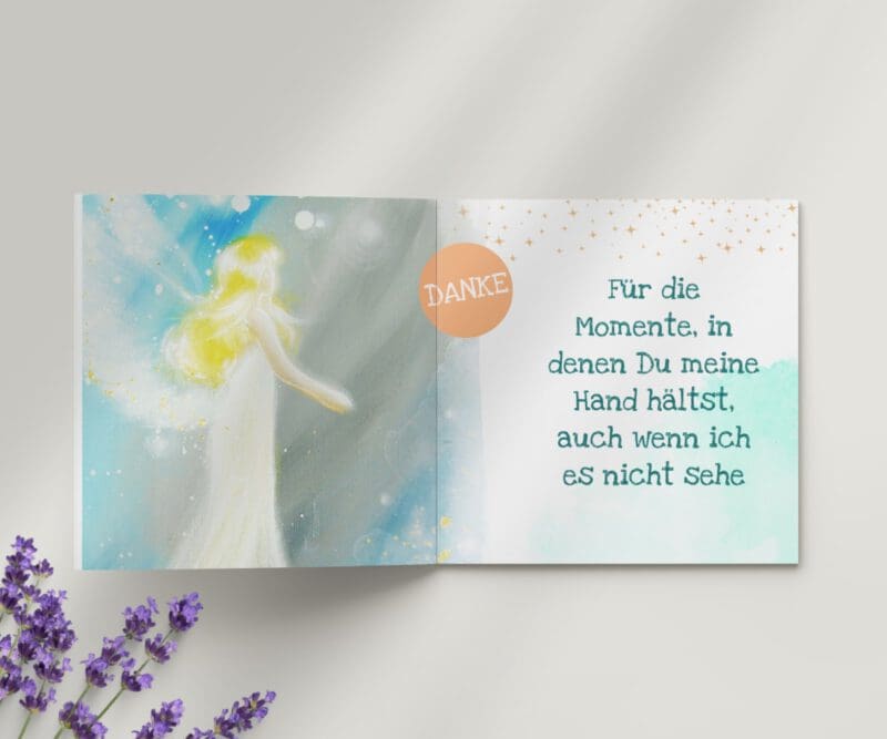 Engel Büchlein "Danke" liebevolles Dankeschön Geschenk für Wertschätzung – Bild 7