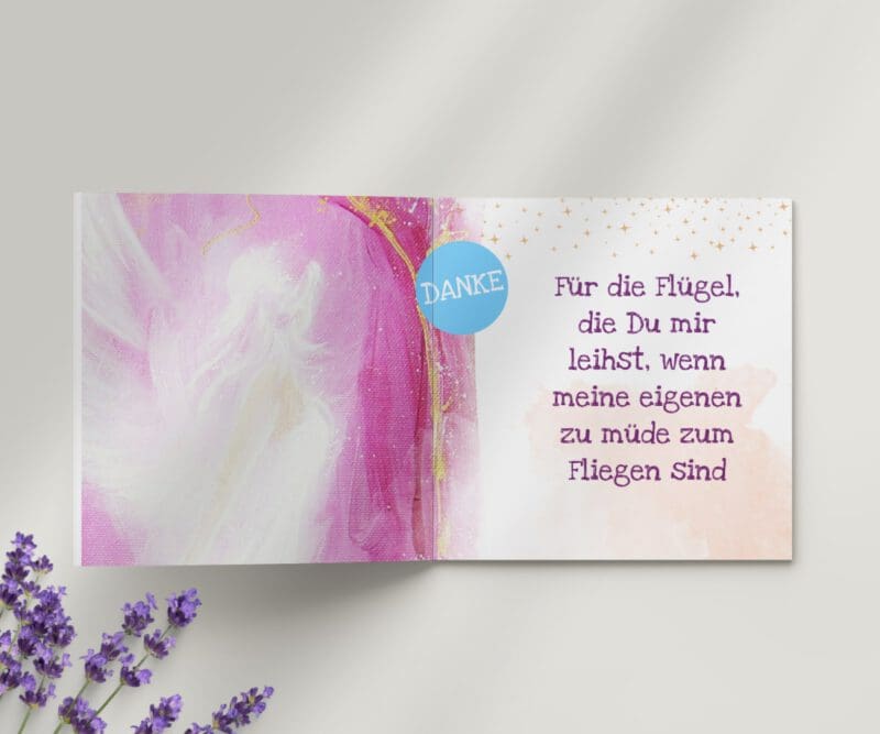 Engel Büchlein "Danke" liebevolles Dankeschön Geschenk für Wertschätzung – Bild 6