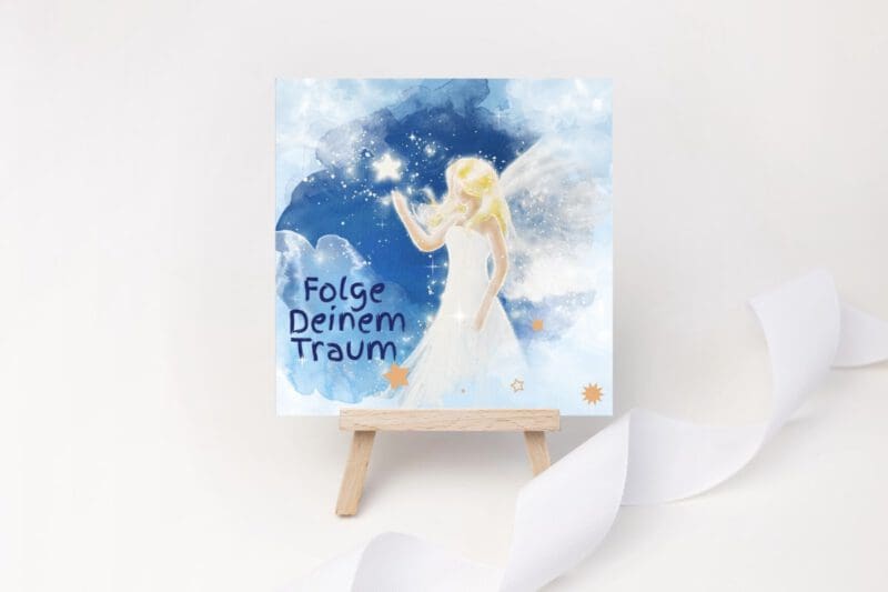Geschenk Engel Büchlein "Folge Deinem Traum" Engelbuch für Mut und zur Bestärkung