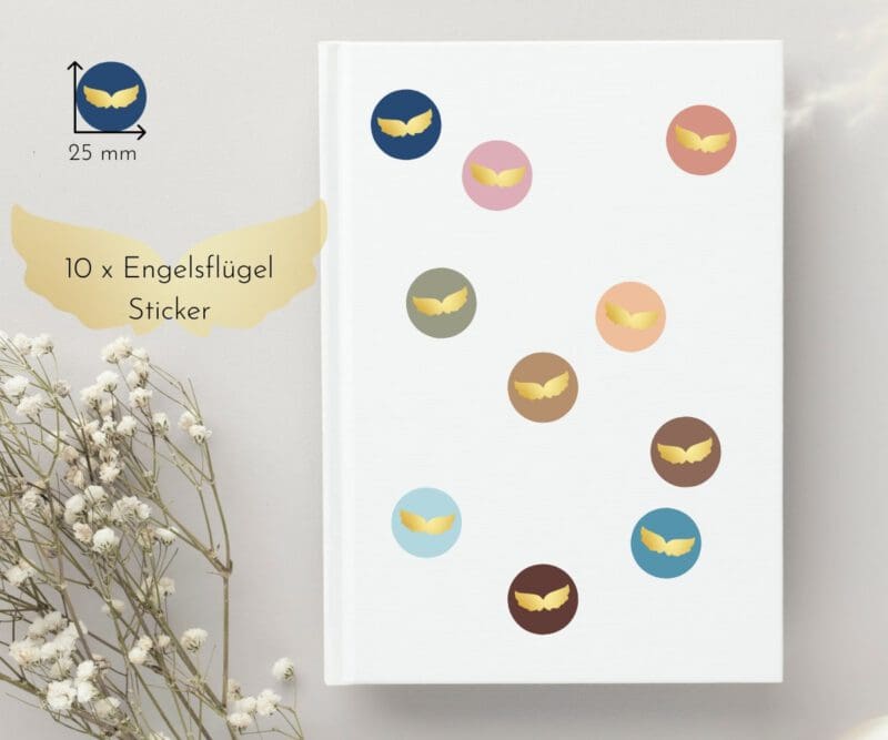 Schutzengel Engelsflügel Sticker – kleine Zeichen des Lichts zum Aufkleben – Bild 3