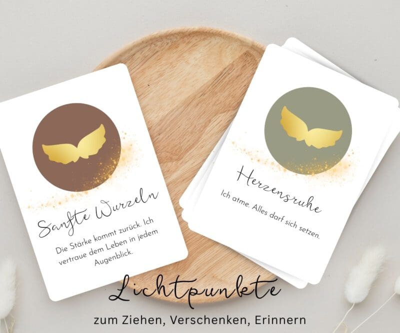„Dein Flügel für heute“ kraftvolle Engelsflügel Affirmationskarten, Achtsamkeitskarten, Mutmacher Karten – Bild 4