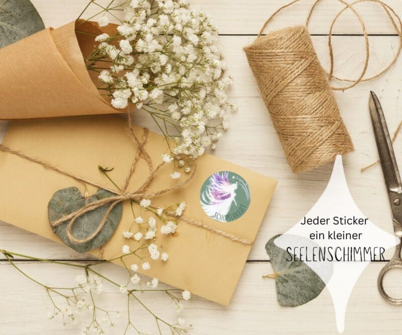 Engel Sticker Set Seelenschimmer – 12 runde Aufkleber mit Affirmationen – Bild 6