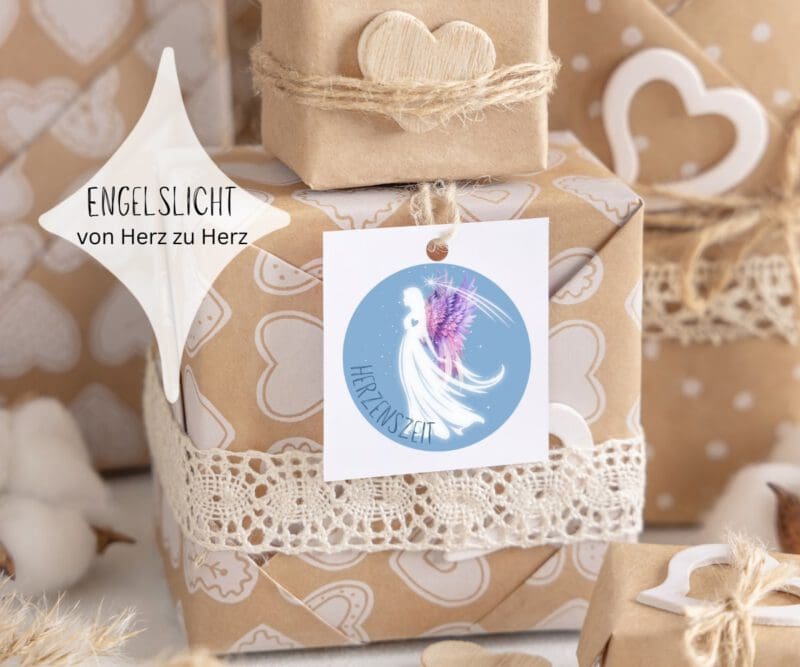 Engel Sticker Set Seelenschimmer – 12 runde Aufkleber mit Affirmationen – Bild 8