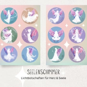 Engel Sticker Set, Seelenschimmer Affirmation