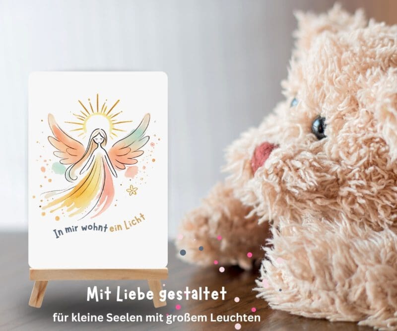 Engel Affirmationskarten für Kinder „Kleine Seelenwunder“ - Personalisierbares Geschenk für mehr Selbstvertrauen, Geborgenheit – Bild 6