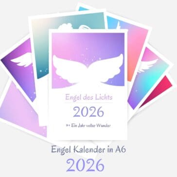 Positiver Engel Kalender 2026 - Ein Jahr voller Wunder in A6 zum Aufstellen mit Affirmationen
