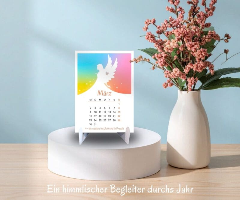 Positiver Engel Kalender 2026 - Ein Jahr voller Wunder in A6 zum Aufstellen mit Affirmationen – Bild 7