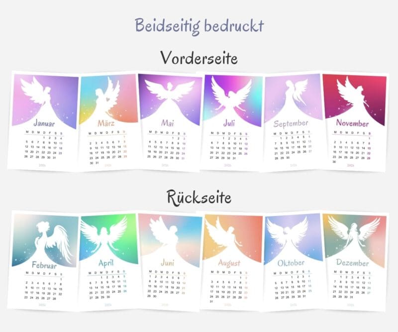 Positiver Engel Kalender 2026 - Ein Jahr voller Wunder in A6 zum Aufstellen mit Affirmationen – Bild 3
