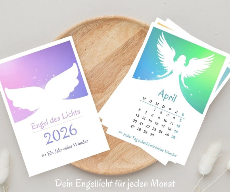 Positiver Engel Kalender 2026 - Ein Jahr voller Wunder in A6 zum Aufstellen mit Affirmationen – Bild 5