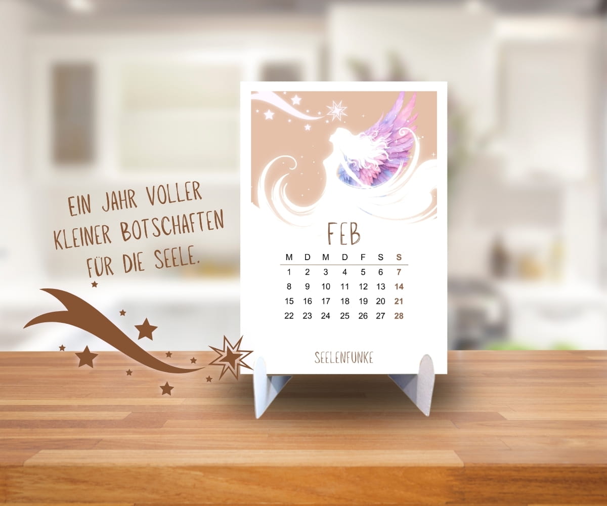Positiver Engel Kalender 2027 - Seelenschimmer - in A6 zum Aufstellen mit Affirmationen – Bild 11