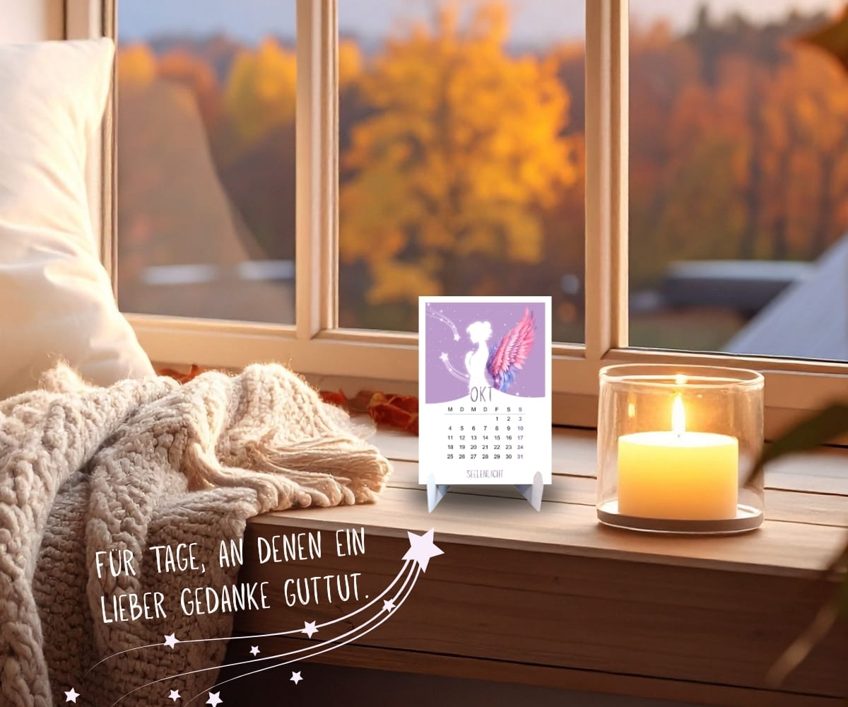 Positiver Engel Kalender 2027 - Seelenschimmer - in A6 zum Aufstellen mit Affirmationen – Bild 10