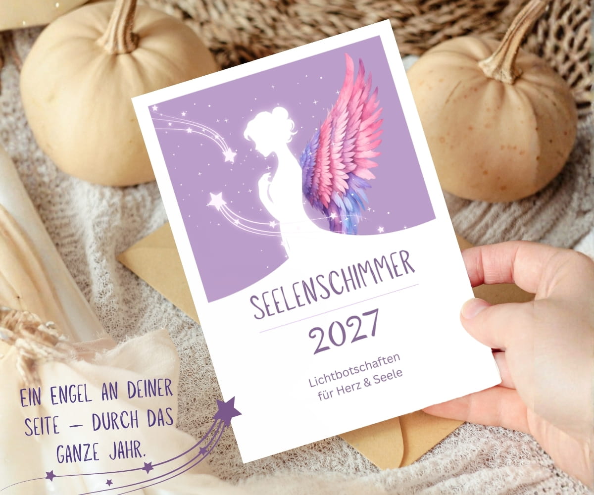 Positiver Engel Kalender 2027 - Seelenschimmer - in A6 zum Aufstellen mit Affirmationen – Bild 9