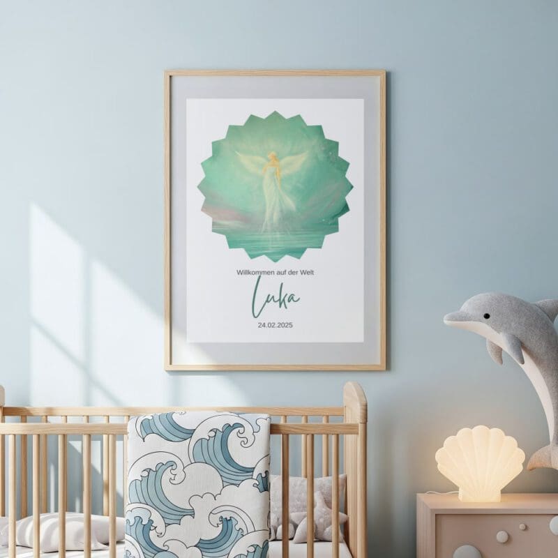 Engel Poster personalisierbar - besondere Schutzengel Bilder mit Wunschname & Datum – Bild 14