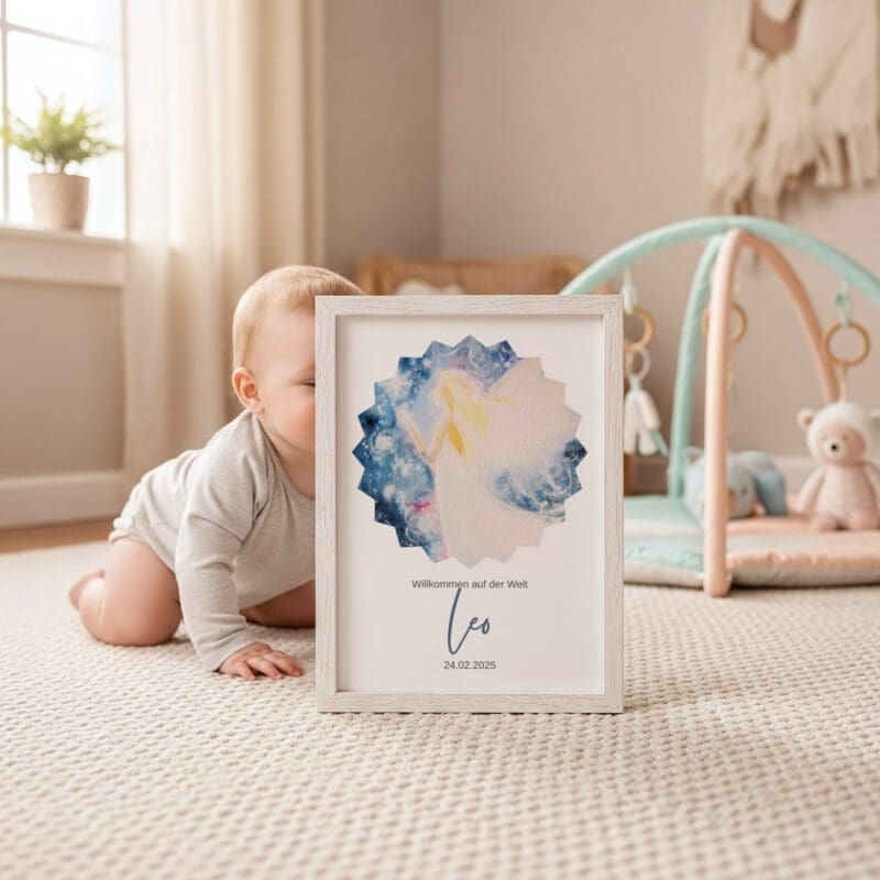 Engel Poster personalisierbar - besondere Schutzengel Bilder mit Wunschname & Datum – Bild 17