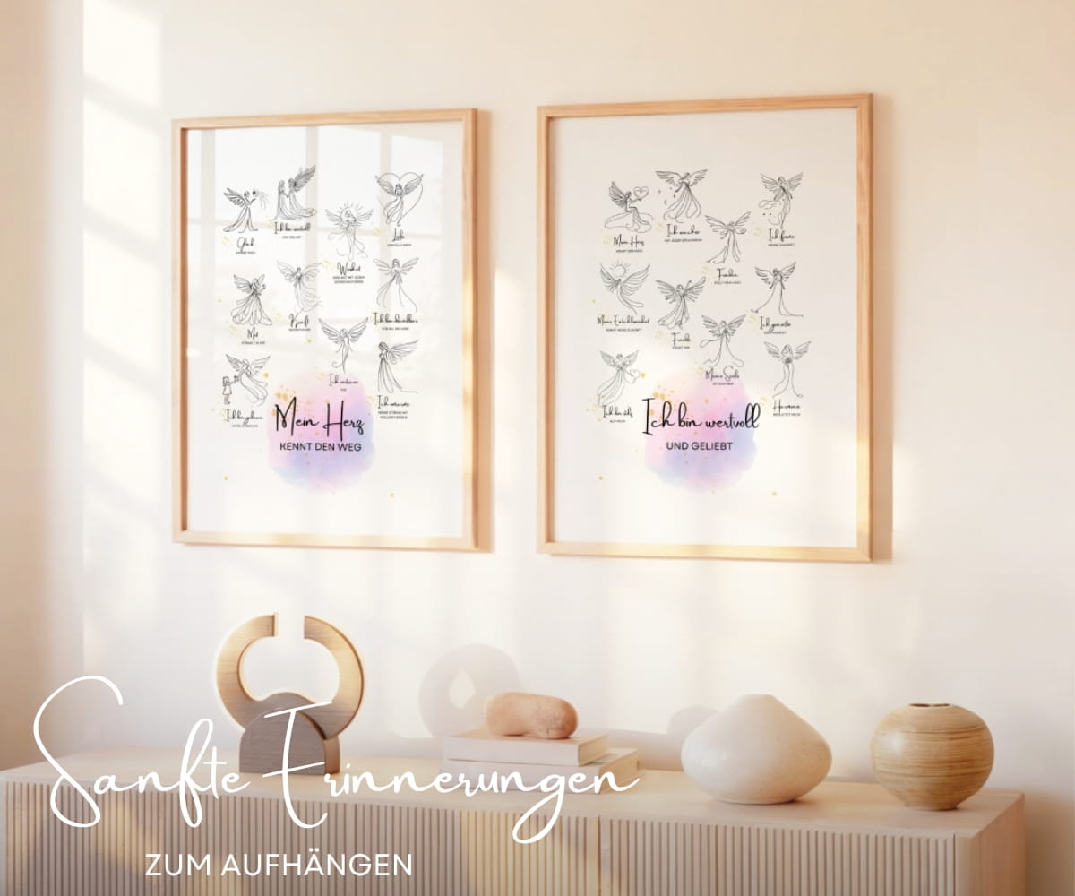 Seelenfunke Affirmationsposter – Lichtvolle Worte für Herz & Seele, 2-teiliges Set in A4 / A3 – Bild 5