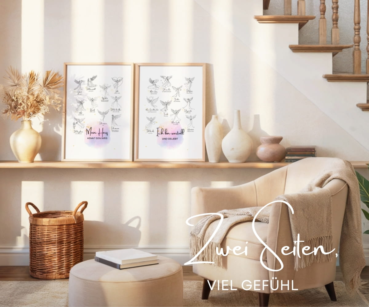 Seelenfunke Affirmationsposter – Lichtvolle Worte für Herz & Seele, 2-teiliges Set in A4 / A3 – Bild 6