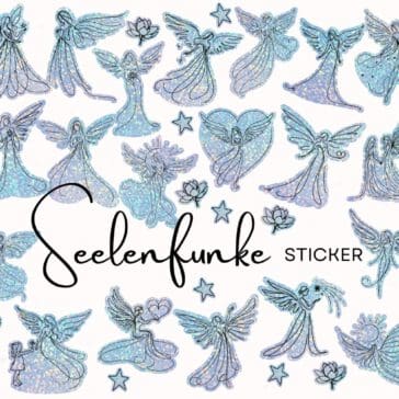 Holografische Engel Sticker Seelenfunke – 35 Aufkleber mit Regenbogen-Schimmer