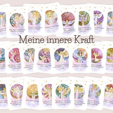 Affirmationskarten "Meine innere Kraft" 24 stärkende Affirmationen inkl. Aufsteller